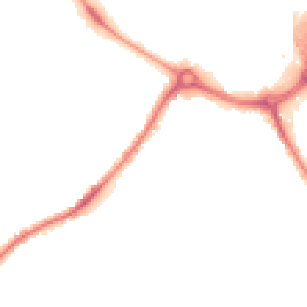 Night-time road noise heatmap for DE1 2HL