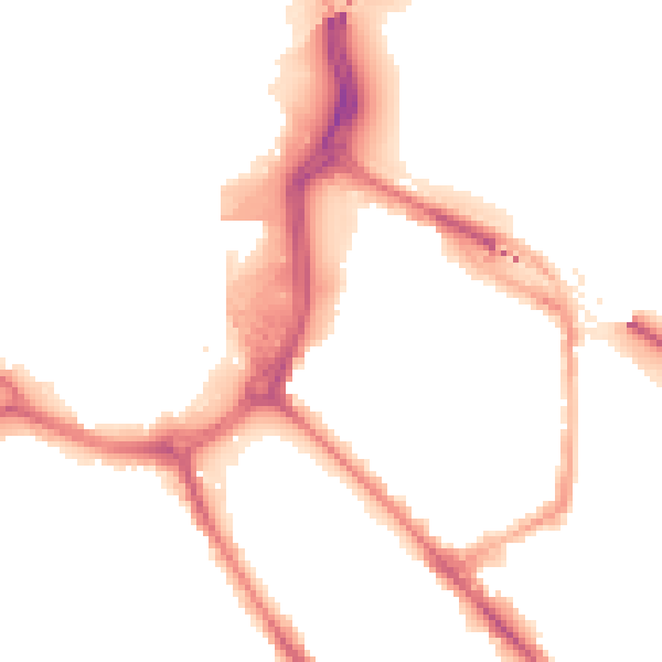 Night-time road noise heatmap for DE1 2JY