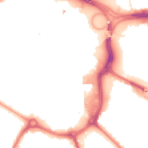 Night-time road noise heatmap for DE1 2PR