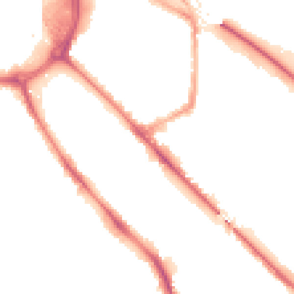 Night-time road noise heatmap for DE1 2TE