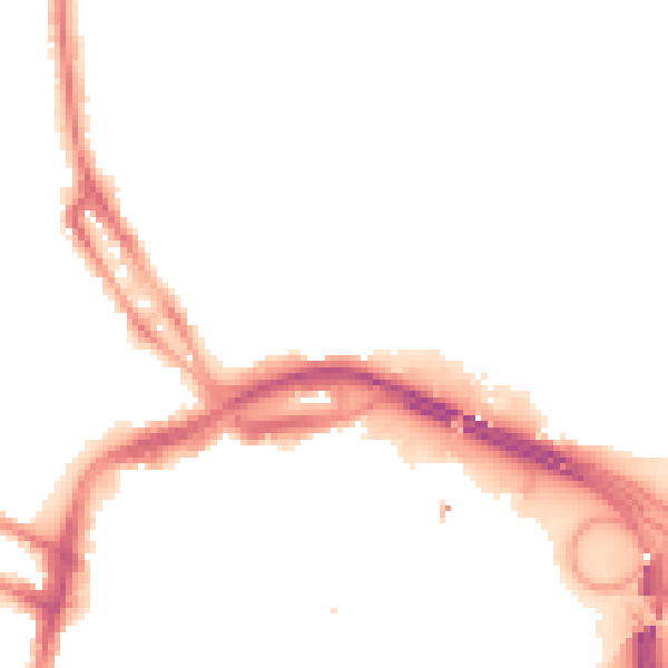 Night-time road noise heatmap for DE1 3BY
