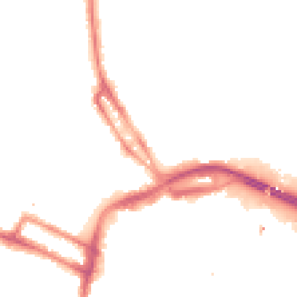 Night-time road noise heatmap for DE1 3FF