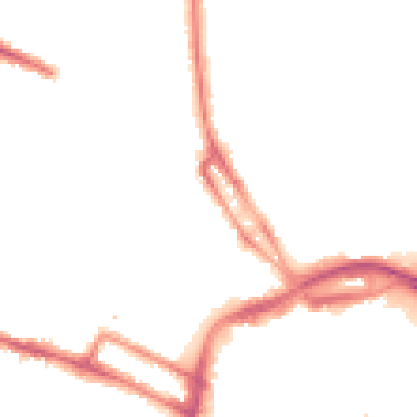 Night-time road noise heatmap for DE1 3JY