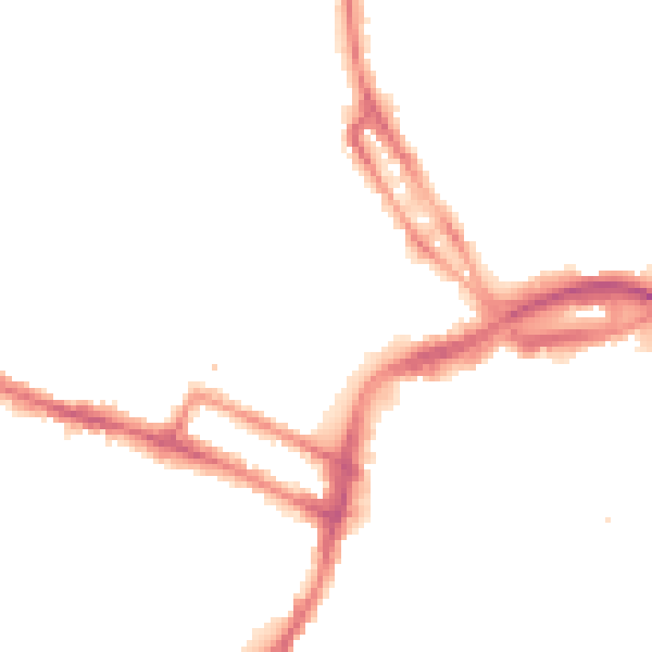 Night-time road noise heatmap for DE1 3LG