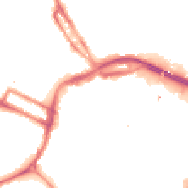Night-time road noise heatmap for DE1 3PA