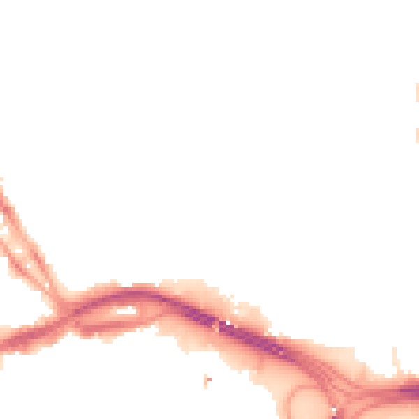 Night-time road noise heatmap for DE1 3RQ