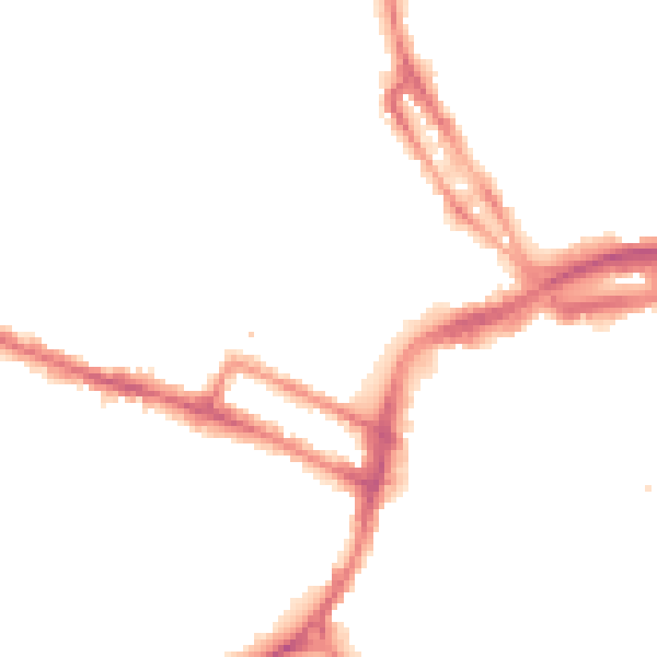 Night-time road noise heatmap for DE1 3UA