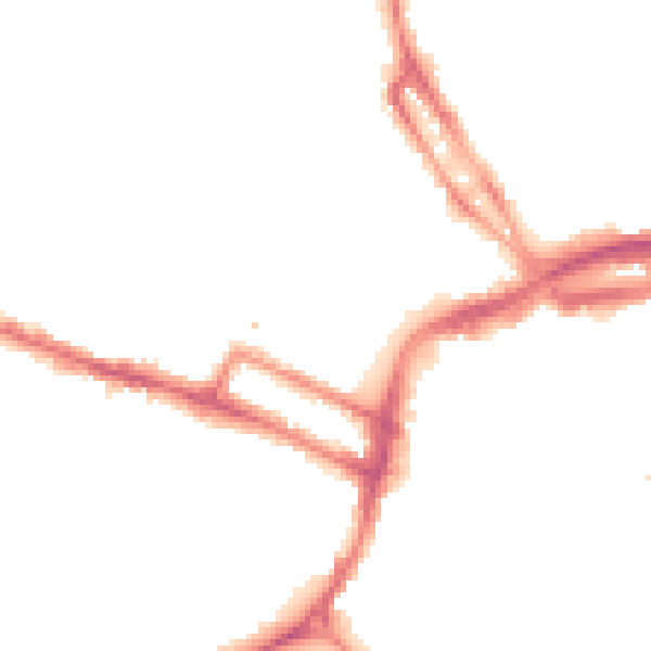 Night-time road noise heatmap for DE1 3UB