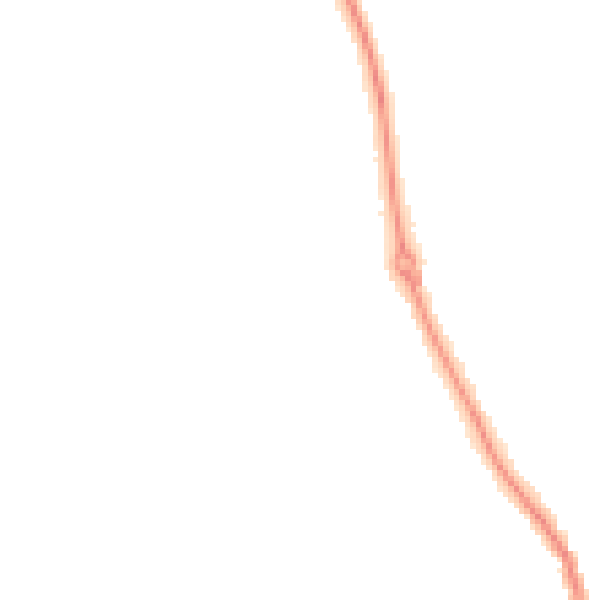 Night-time road noise heatmap for DE13 0AE