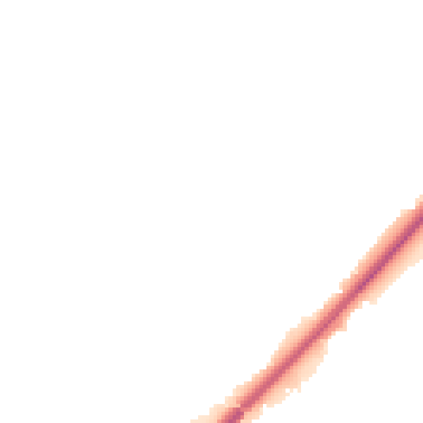 Night-time road noise heatmap for DE13 0AP