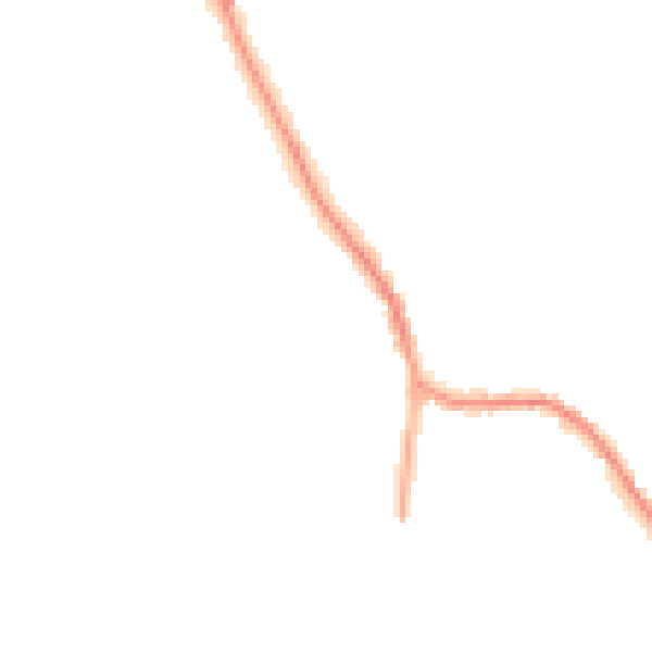 Night-time road noise heatmap for DE13 0NP