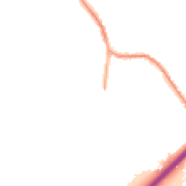 Night-time road noise heatmap for DE13 0PR