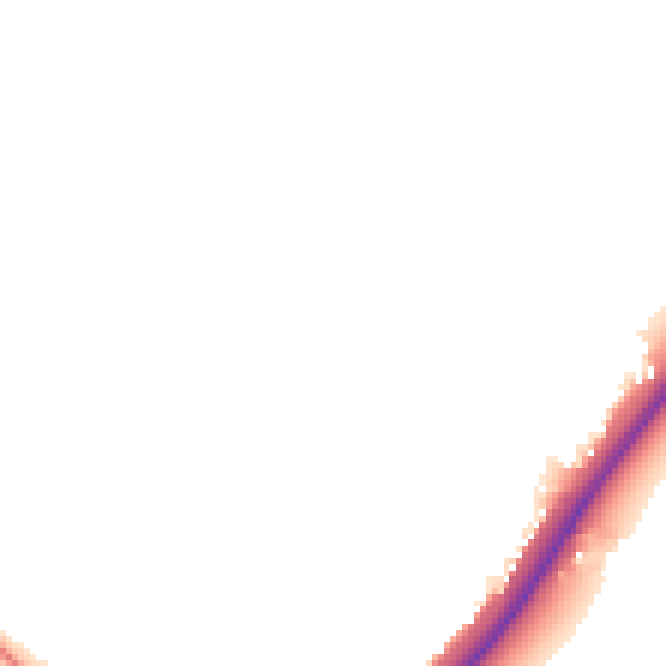Night-time road noise heatmap for DE13 7AG