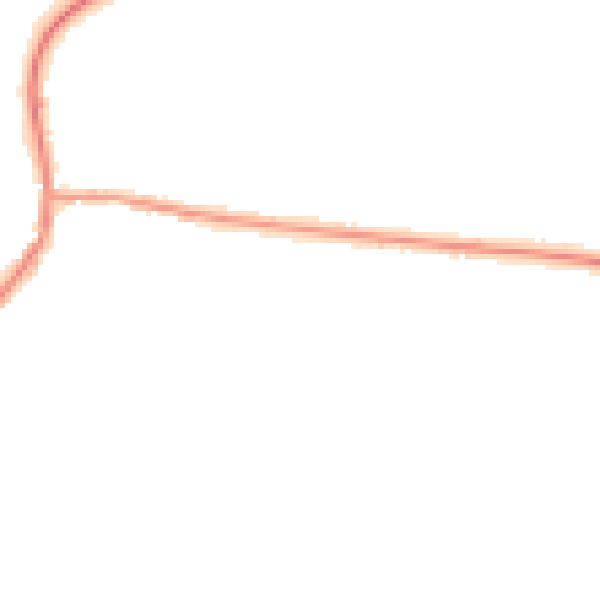 Night-time road noise heatmap for DE13 7HJ