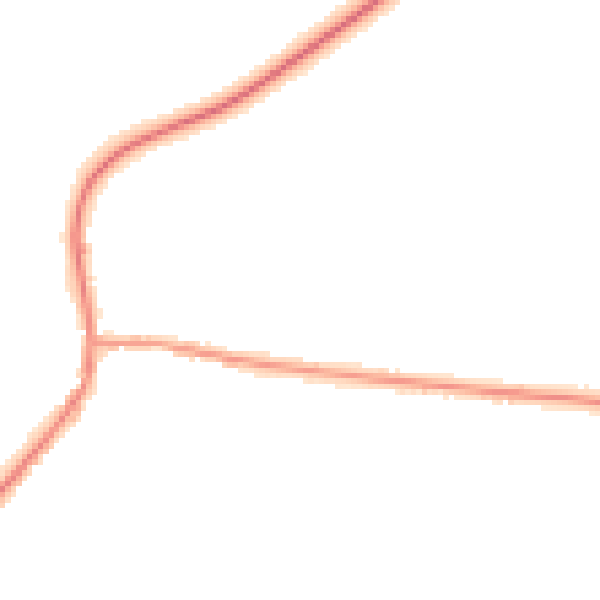 Night-time road noise heatmap for DE13 7HU