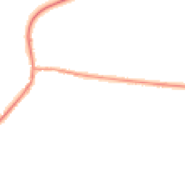 Night-time road noise heatmap for DE13 7HY