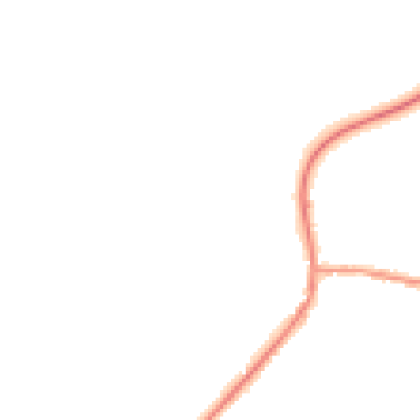Night-time road noise heatmap for DE13 7JB
