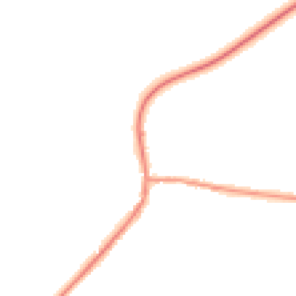 Night-time road noise heatmap for DE13 7JJ