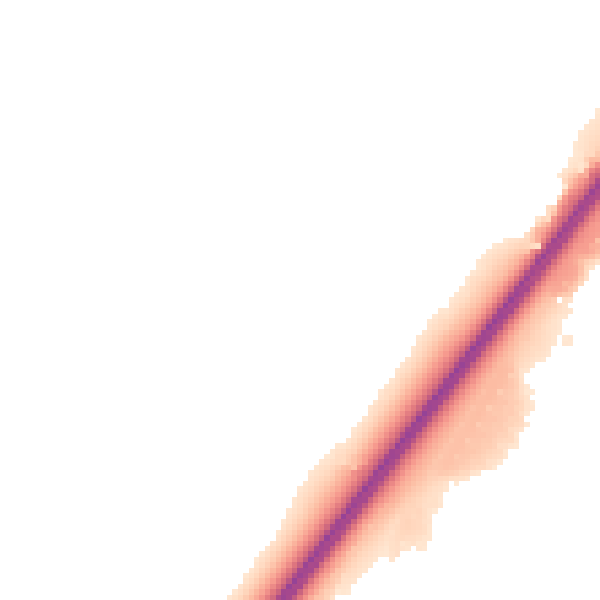 Night-time road noise heatmap for DE13 8FD