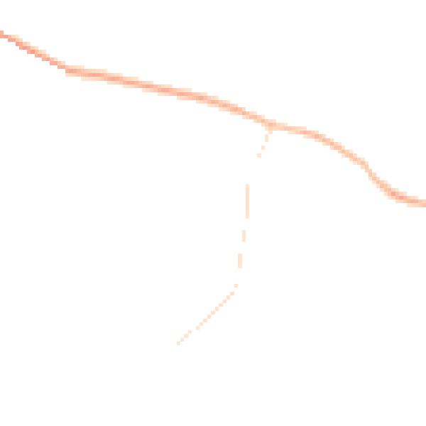 Night-time road noise heatmap for DE13 8JN