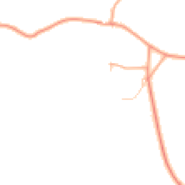 Daytime road noise heatmap for DE13 8QS