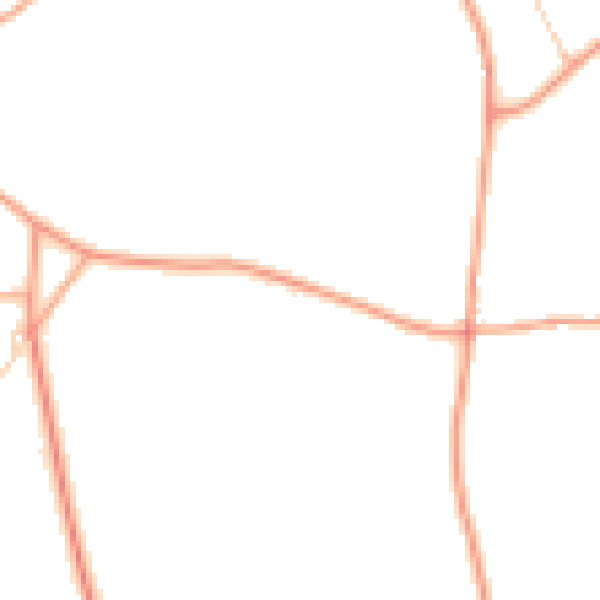Daytime road noise heatmap for DE13 8RB