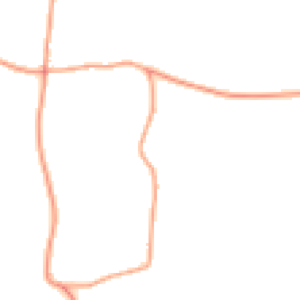 Daytime road noise heatmap for DE13 8RF
