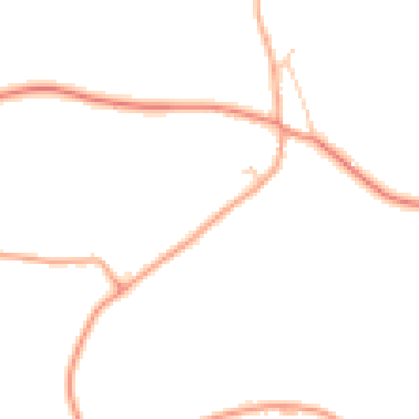 Daytime road noise heatmap for DE13 8SB