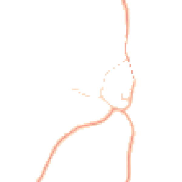 Daytime road noise heatmap for DE13 8TF