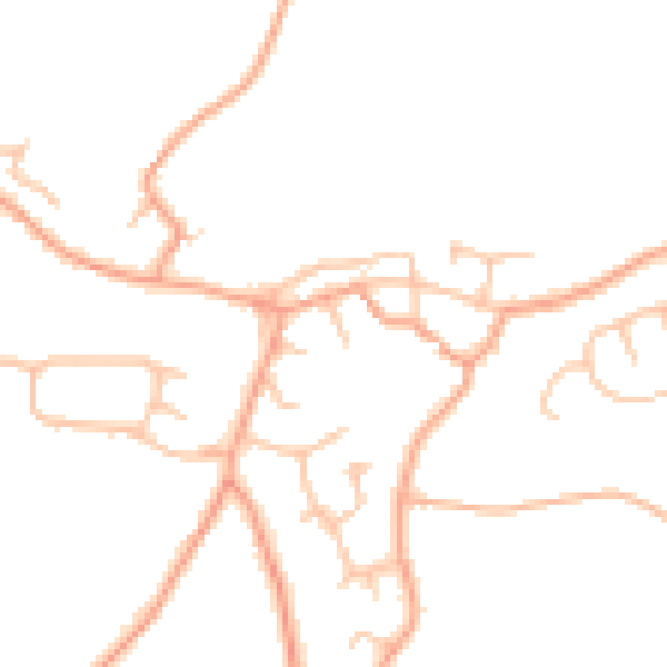 Daytime road noise heatmap for DE13 9AF