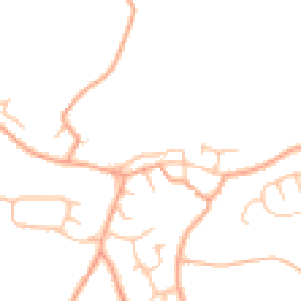 Daytime road noise heatmap for DE13 9BD