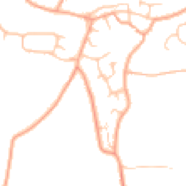 Daytime road noise heatmap for DE13 9DY