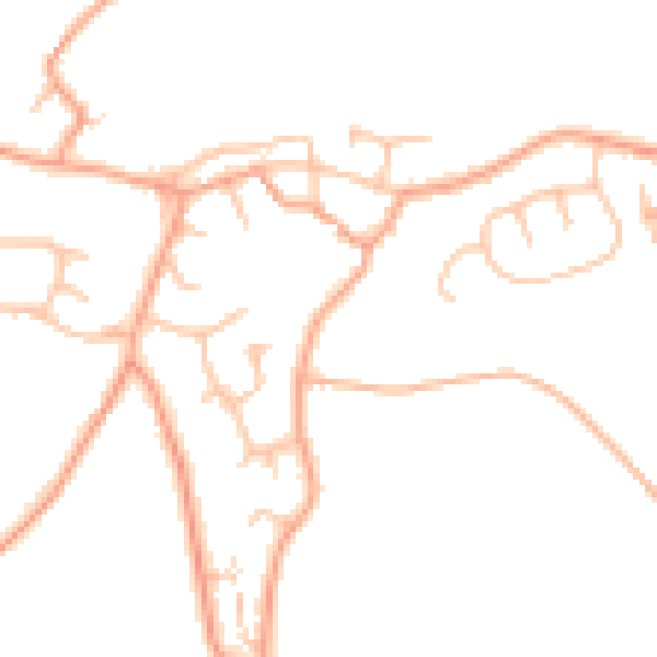 Daytime road noise heatmap for DE13 9EF