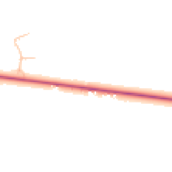 Daytime road noise heatmap for DE13 9PD