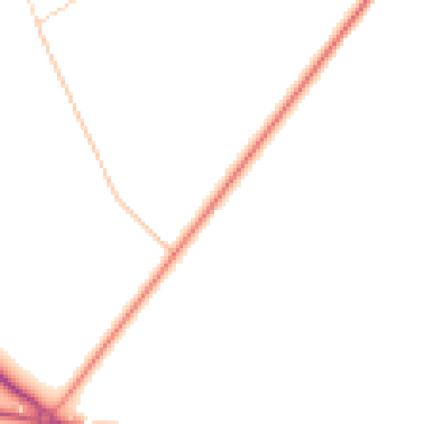 Daytime road noise heatmap for DE13 9PQ