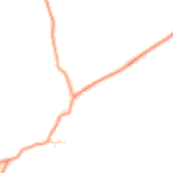 Daytime road noise heatmap for DE13 9QQ