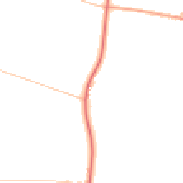 Daytime road noise heatmap for DE13 9RE