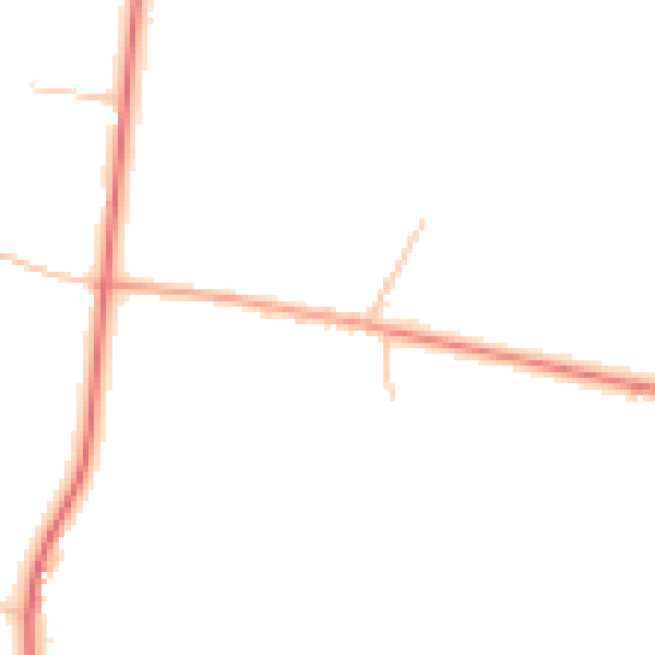 Daytime road noise heatmap for DE13 9RP