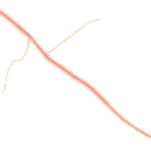 Daytime road noise heatmap for DE13 9RT