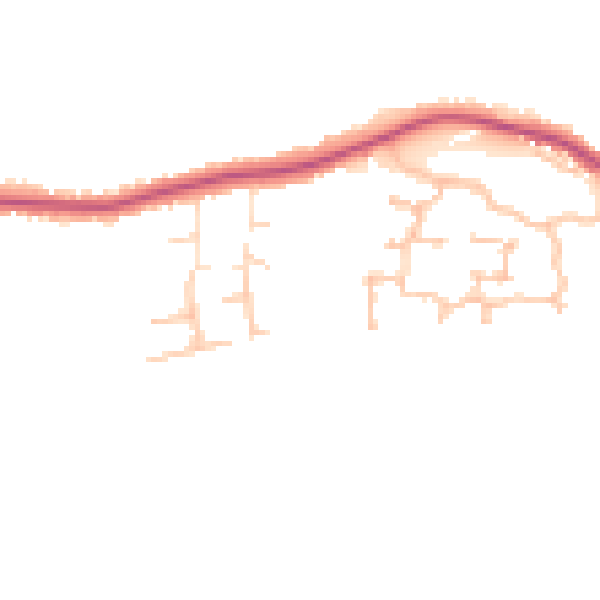Daytime road noise heatmap for DE13 9SR