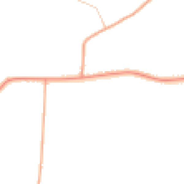 Daytime road noise heatmap for DE13 9TF