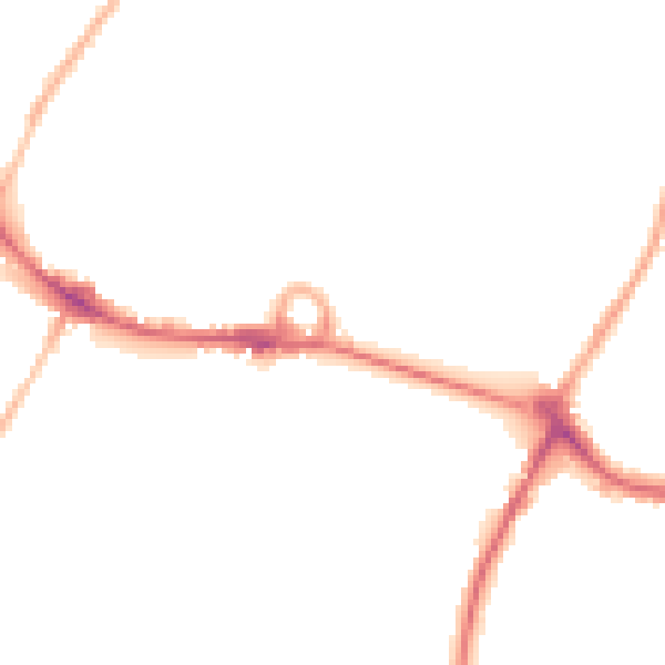 Night-time road noise heatmap for DE14 1AB