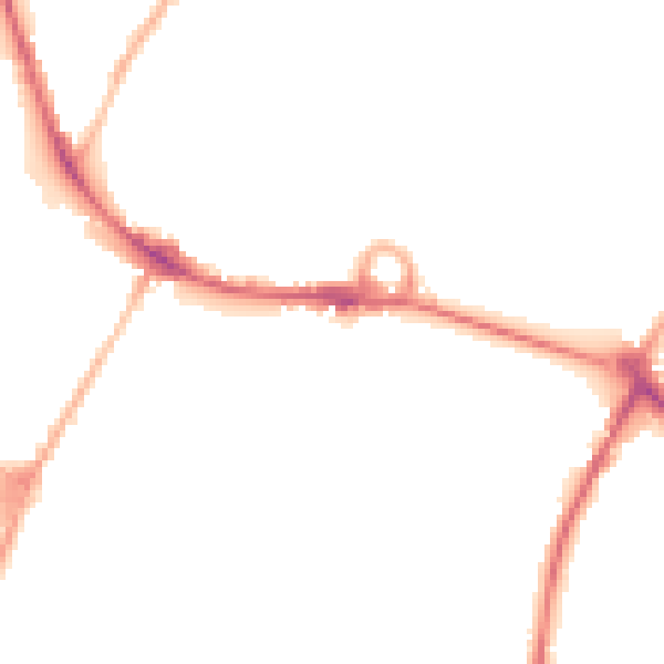 Night-time road noise heatmap for DE14 1LJ