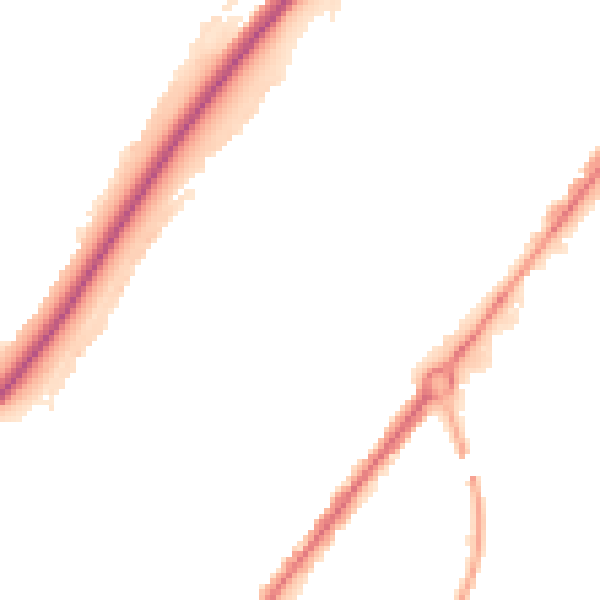 Night-time road noise heatmap for DE14 2DL