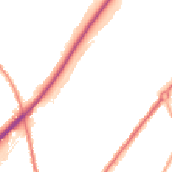 Night-time road noise heatmap for DE14 2RZ