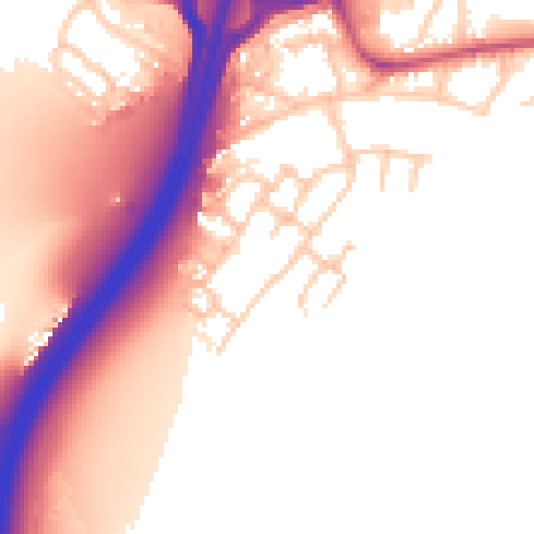 Daytime road noise heatmap for DE14 3FW