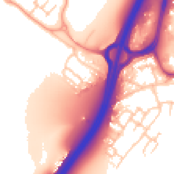 Daytime road noise heatmap for DE14 3RG