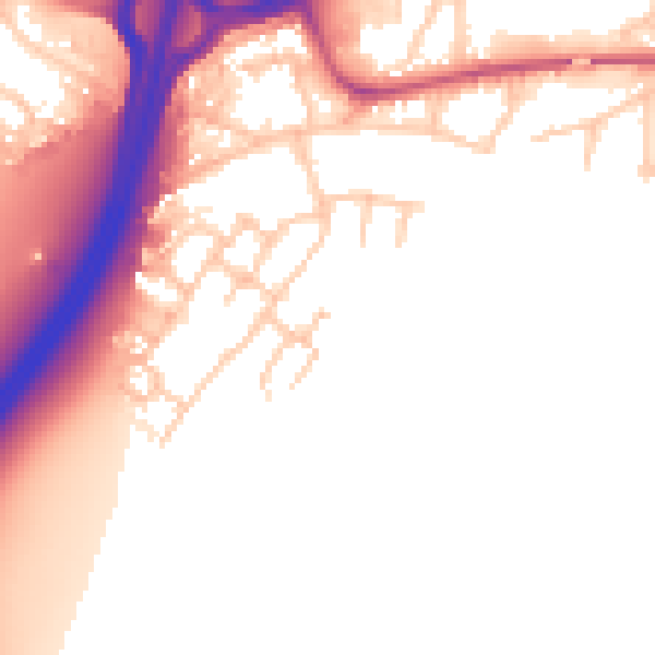 Daytime road noise heatmap for DE14 3UF