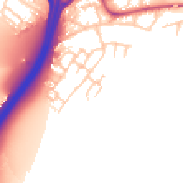 Daytime road noise heatmap for DE14 3UG