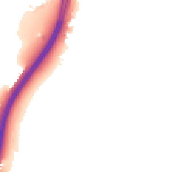 Night-time road noise heatmap for DE14 3UP